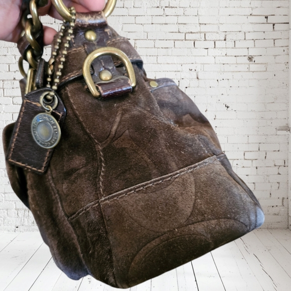 Vintage Suede COACH Bag - Picture 7 of 9